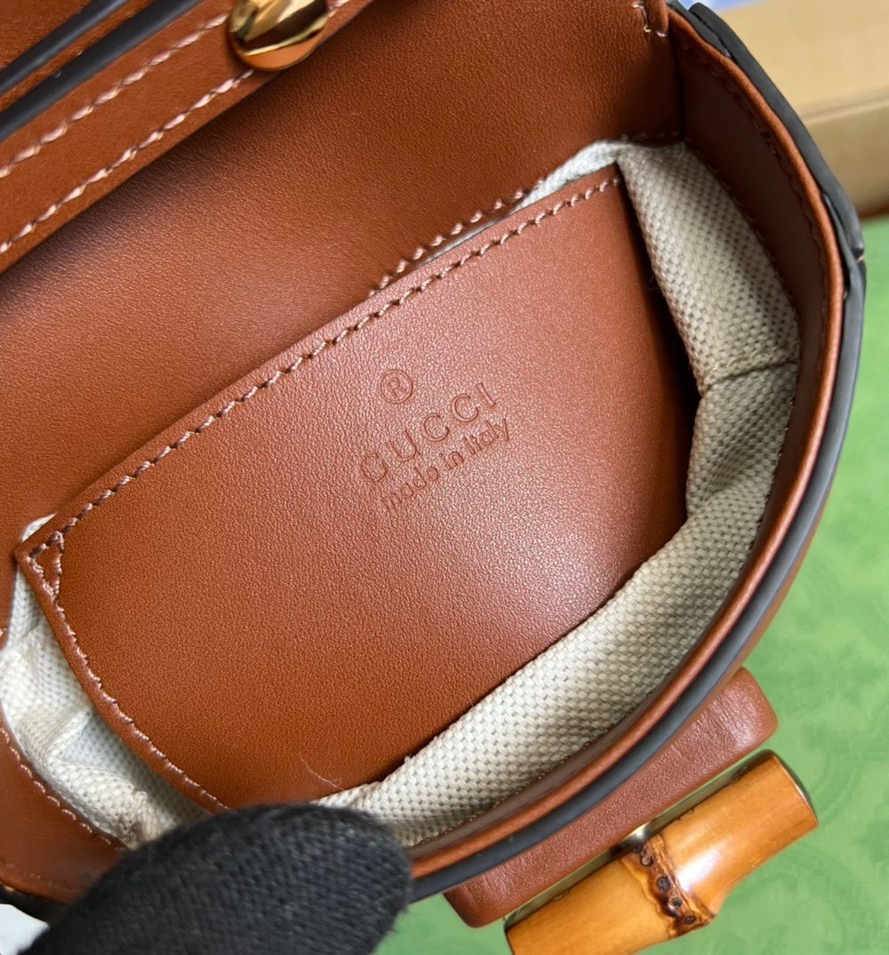 1:1 Replica Gucci Bamboo Mini Handbag Red For Women, Women's Bags 6.2in/16cm GG