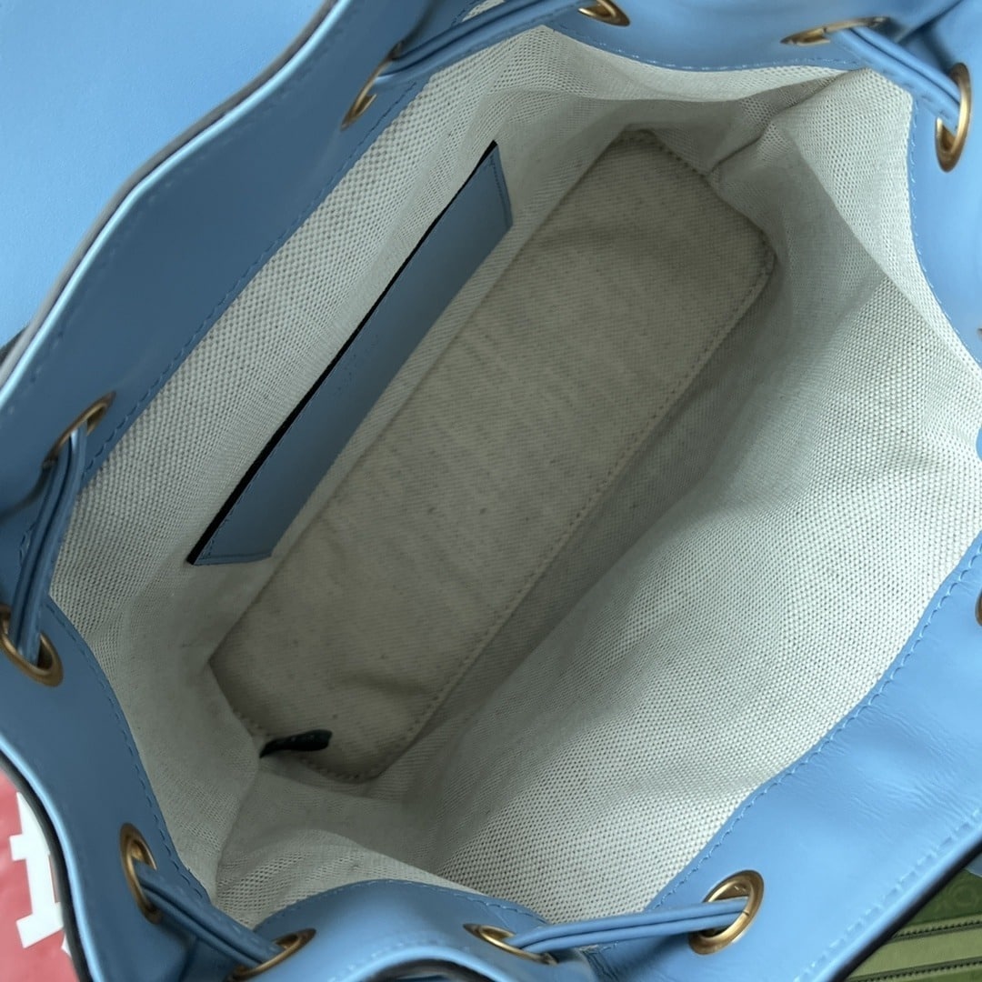 1:1 Replica Gucci Bamboo Small Backpack Blue For Women, Women's Bags 8.6in/22cm GG 702101 UZY0T 4338 - Image 9