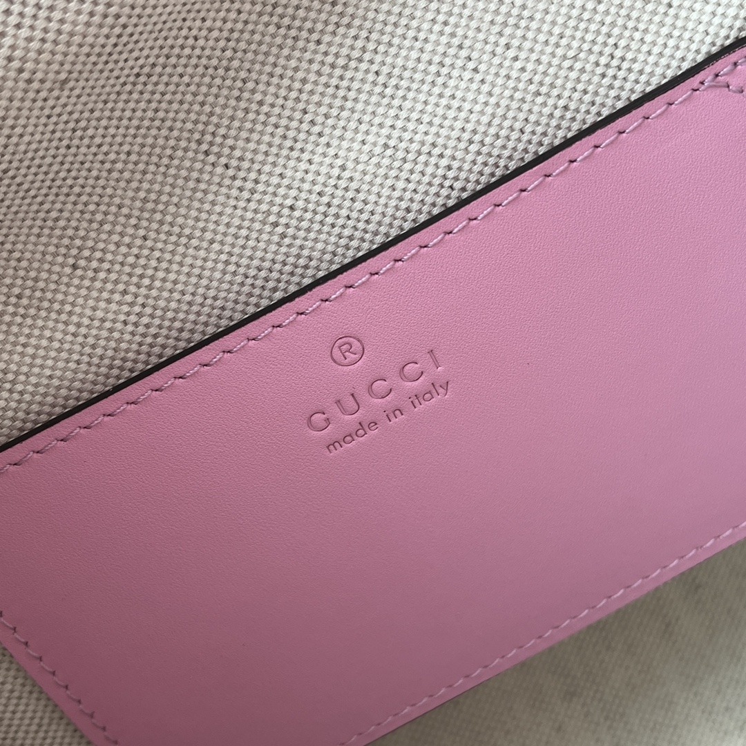 1:1 Replica Gucci Bamboo Small Backpack Pink For Women, Women's Bags 8.6in/22cm GG 702101 UZY0T 5814 - Image 6