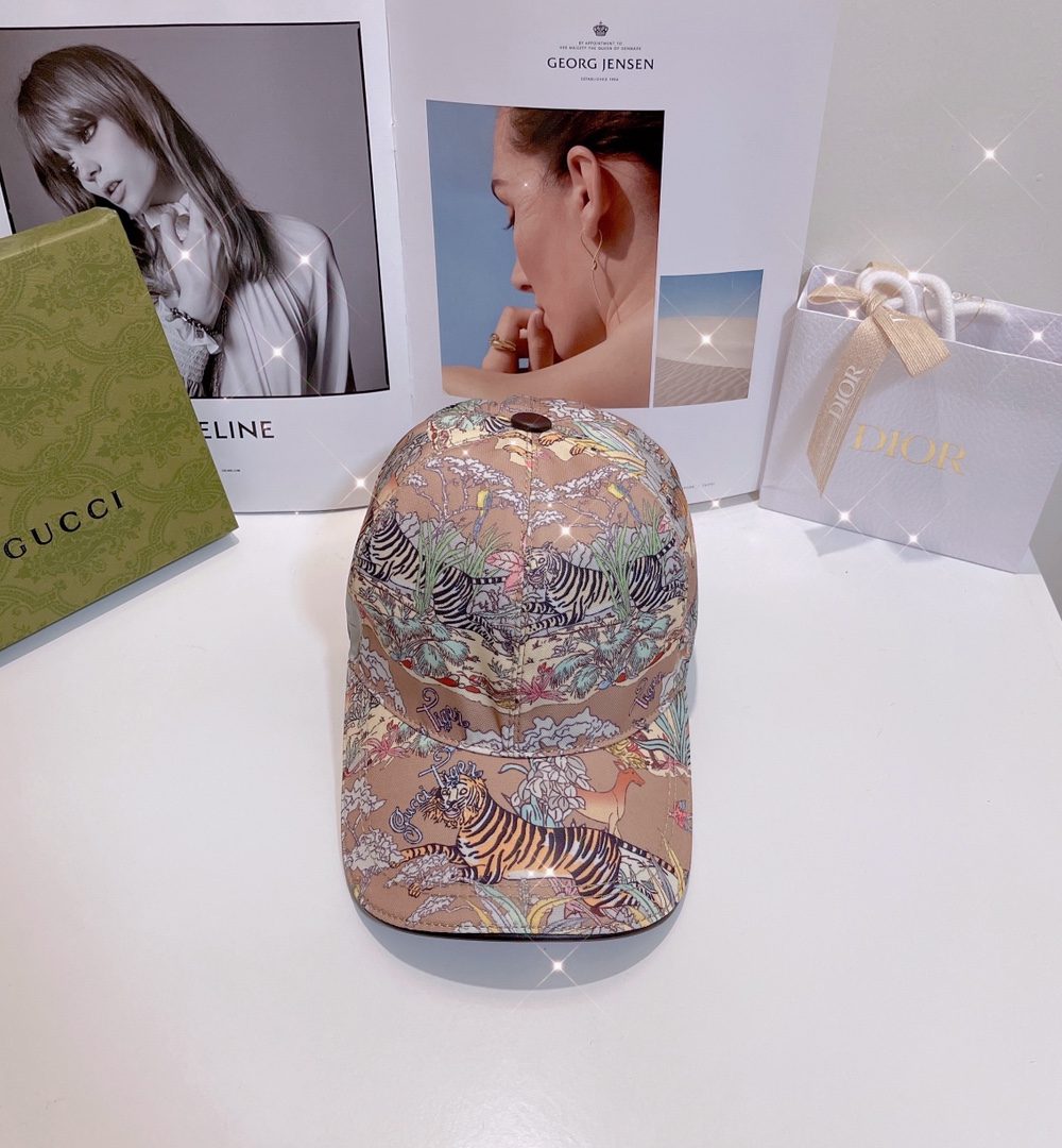 Gucci Baseball Hat With Tiger Pink GG Hat