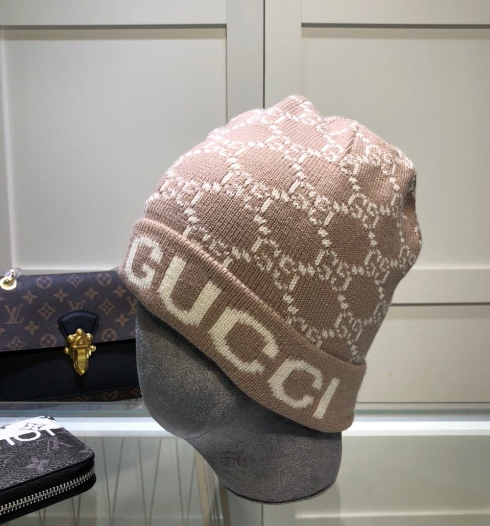 Gucci Beanie Cashmere In Brown