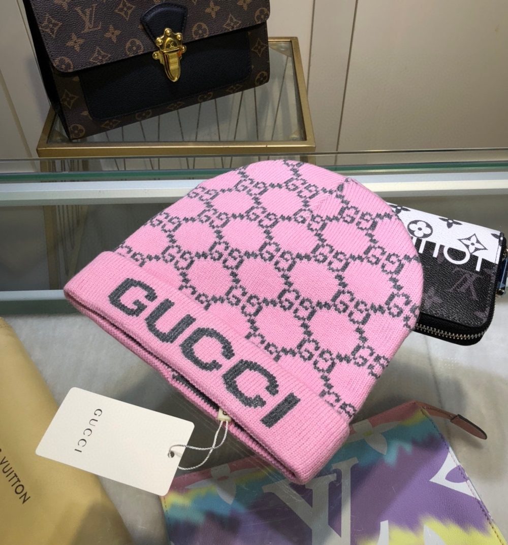 Gucci Beanie Cashmere In Pink