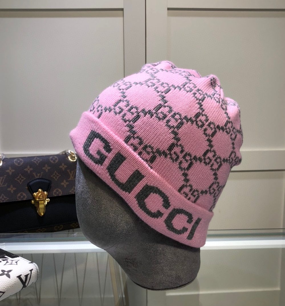 Gucci Beanie Cashmere In Pink