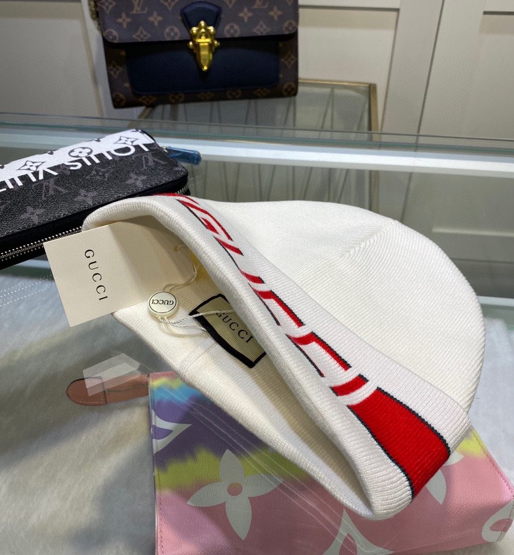 Gucci Beanie Cashmere In White