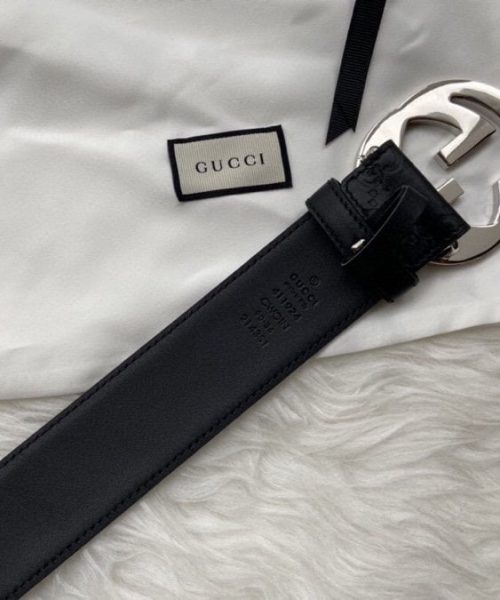 1:1 Replica Gucci Belt Signature With Interlocking G Buckle Black For Women, Women Belt