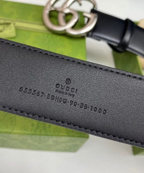 1:1 Replica Gucci Belt With Double G Snake Black For Women, Women Belt