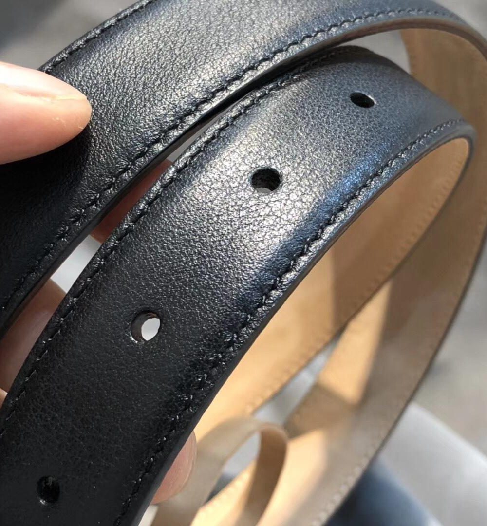 1:1 Replica Gucci Belt With Interlocking G Buckle Black/Cream GG, Women Belt 370717