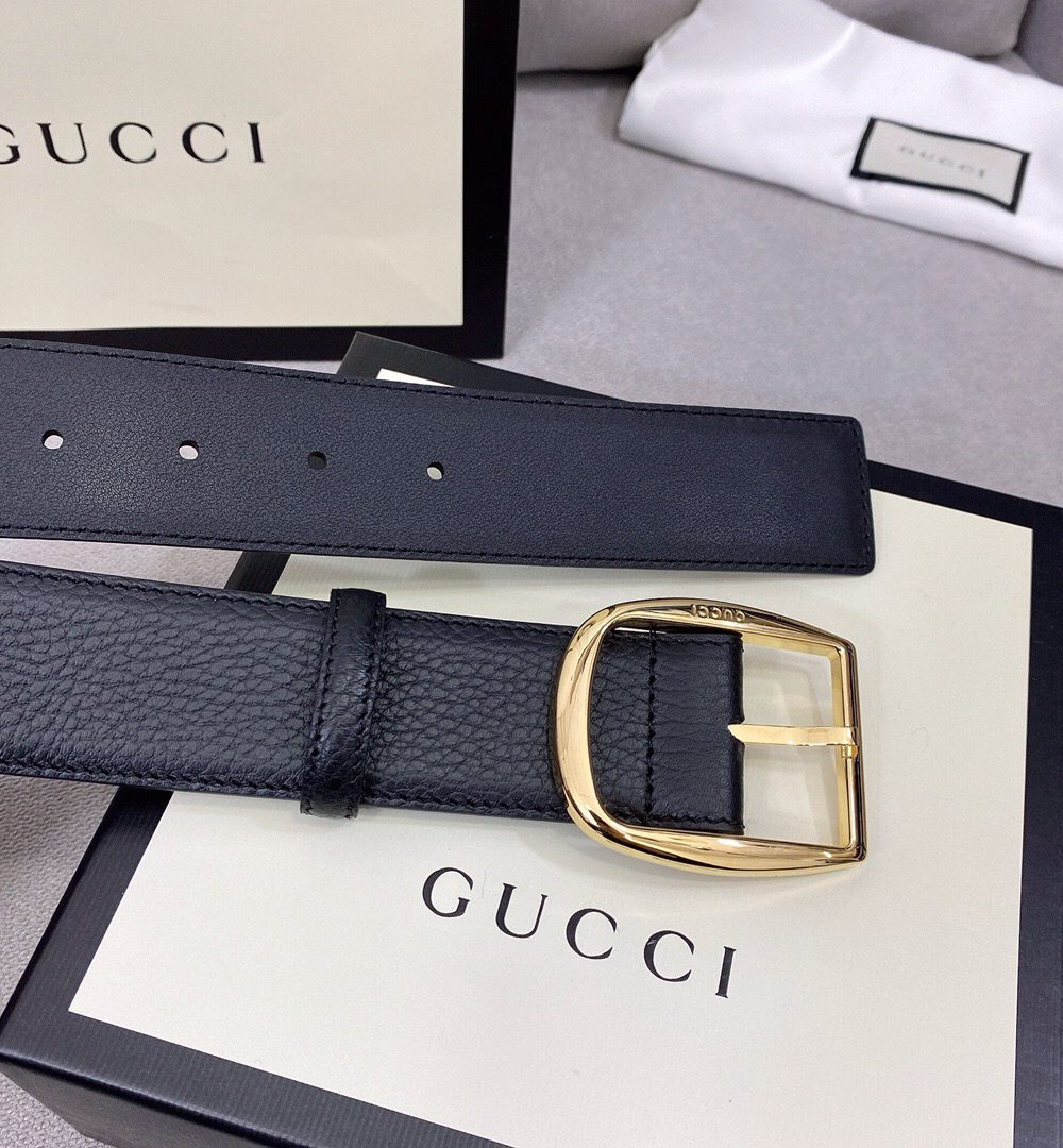 1:1 Replica Gucci Belt With Rectangular Buckle Black For Women, Women Belt
