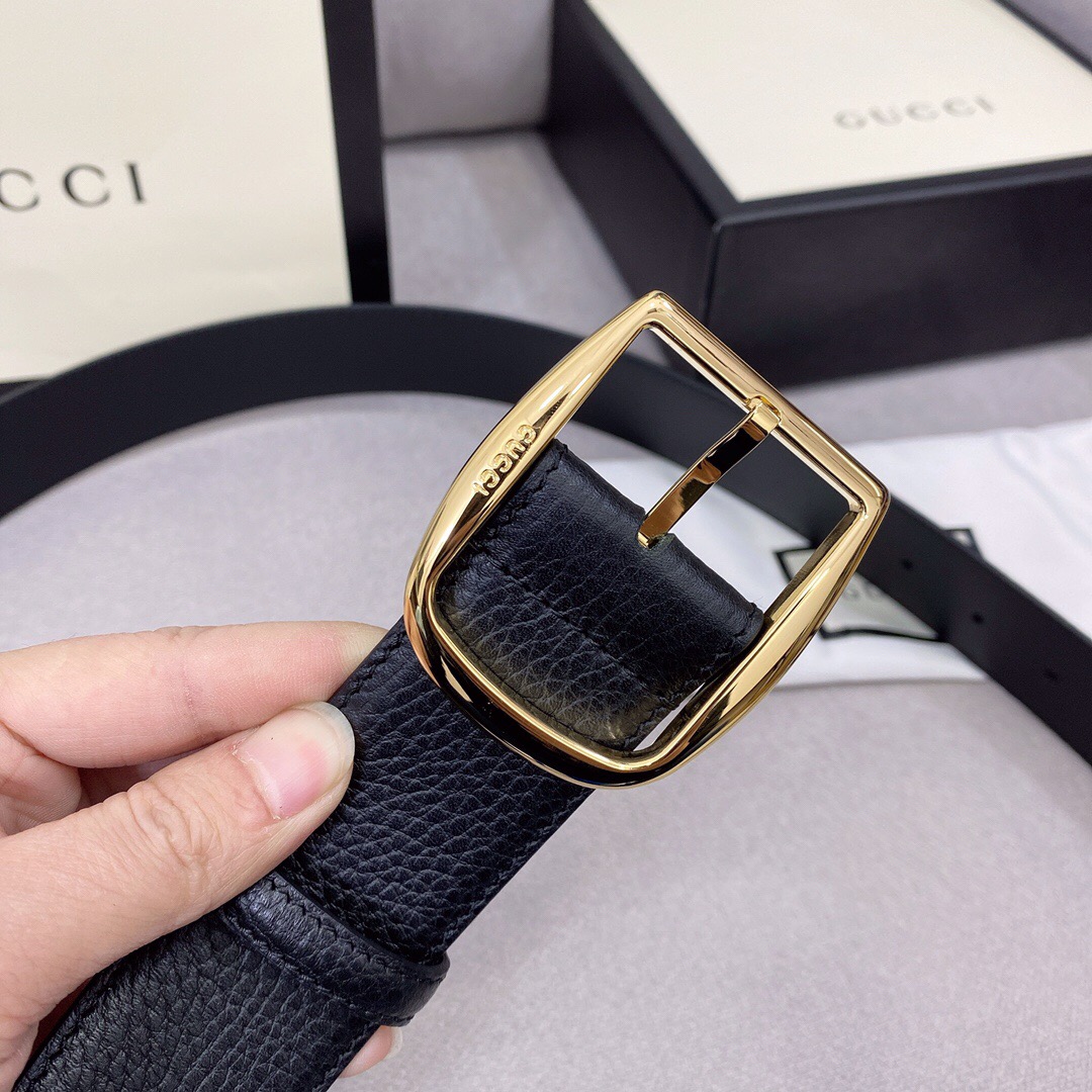 1:1 Replica Gucci Belt With Rectangular Buckle Black For Women, Women Belt - Image 3