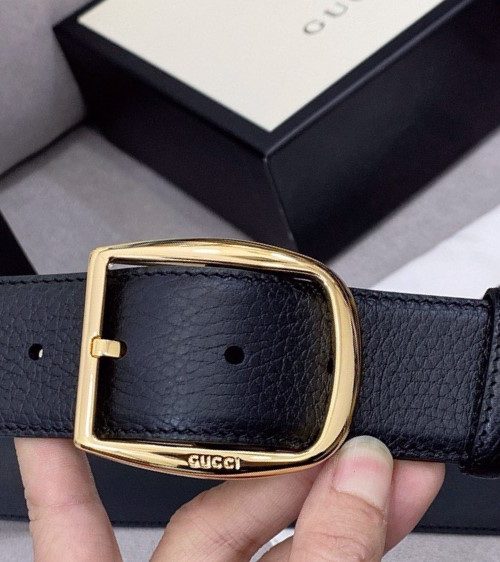 1:1 Replica Gucci Belt With Rectangular Buckle Black For Women, Women Belt