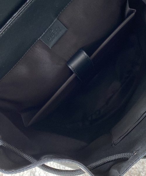 1:1 Replica Gucci Black Backpack Black/Grey Soft GG Supreme Blue And Red Web For Men 16.5in/42cm 495563 K9R8X 1071