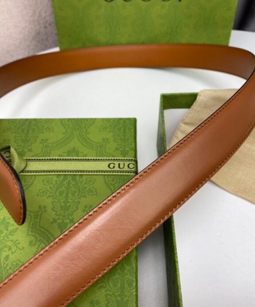 1:1 Replica Gucci Blondie Belt Brown, GG Women Belt 690557 US10G 8351