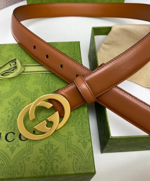 1:1 Replica Gucci Blondie Belt Brown, GG Women Belt 690557 US10G 8351