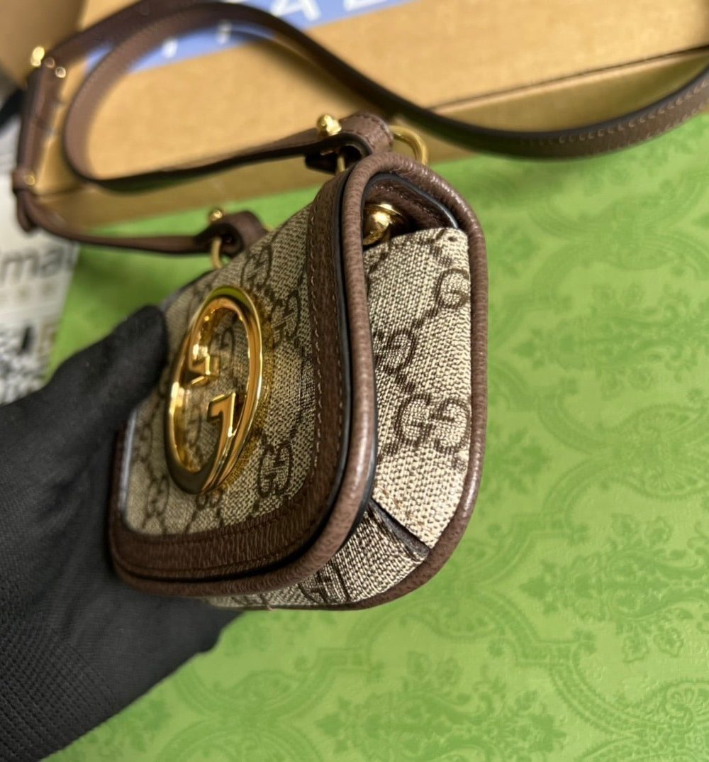 1:1 Replica Gucci Blondie Card Case Wallet Beige For Women, Women's Bags 4.5in/12cm GG‎ ‎698635 K9GSG 8358