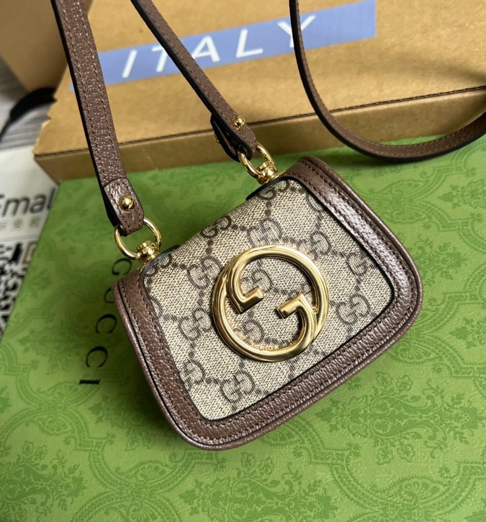 1:1 Replica Gucci Blondie Card Case Wallet Beige For Women, Women's Bags 4.5in/12cm GG‎ ‎698635 K9GSG 8358