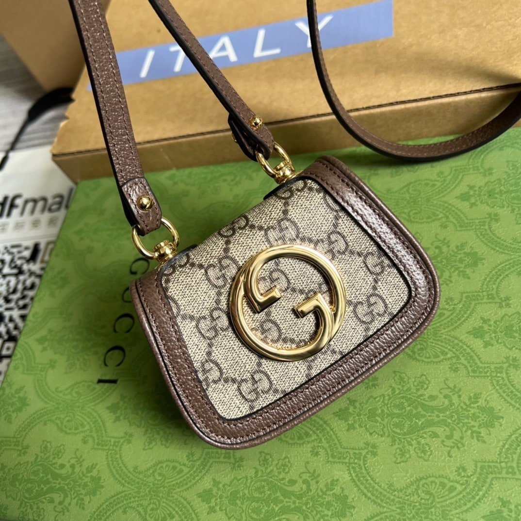 1:1 Replica Gucci Blondie Card Case Wallet Beige For Women, Women's Bags 4.5in/12cm GG 698635 K9GSG 8358 - Image 5