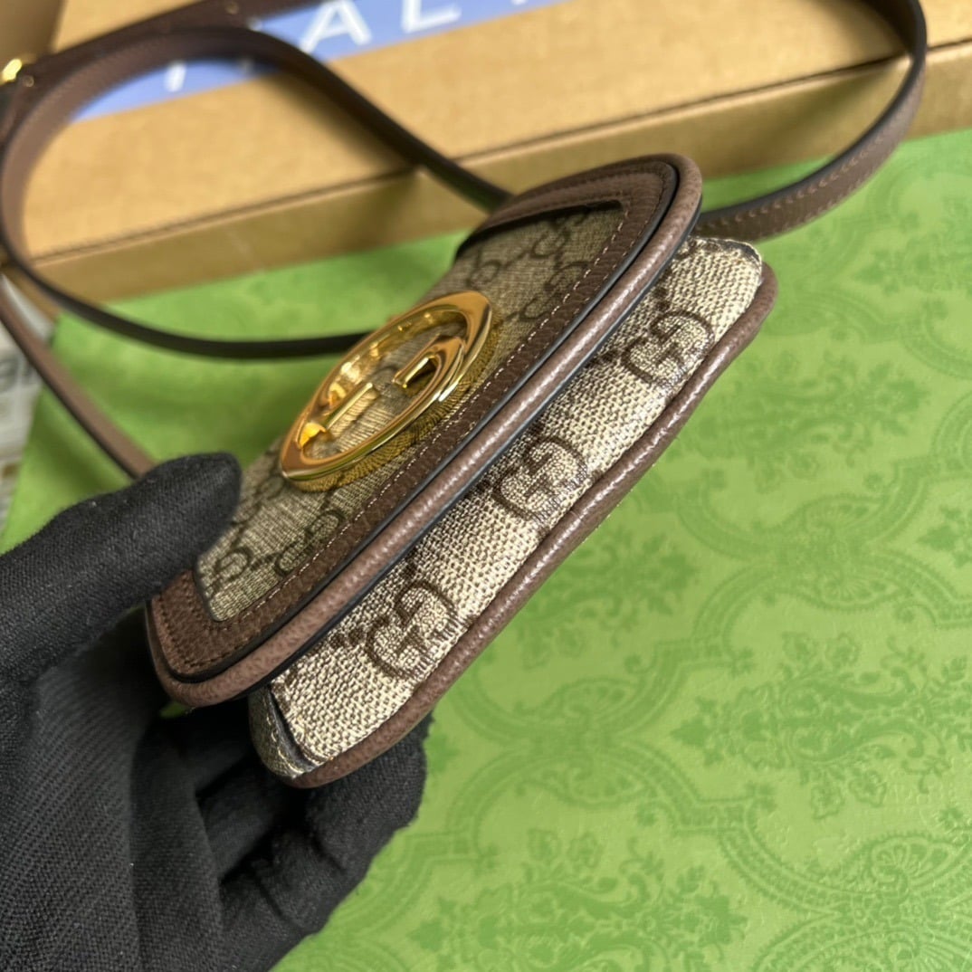 1:1 Replica Gucci Blondie Card Case Wallet Beige For Women, Women's Bags 4.5in/12cm GG 698635 K9GSG 8358 - Image 3