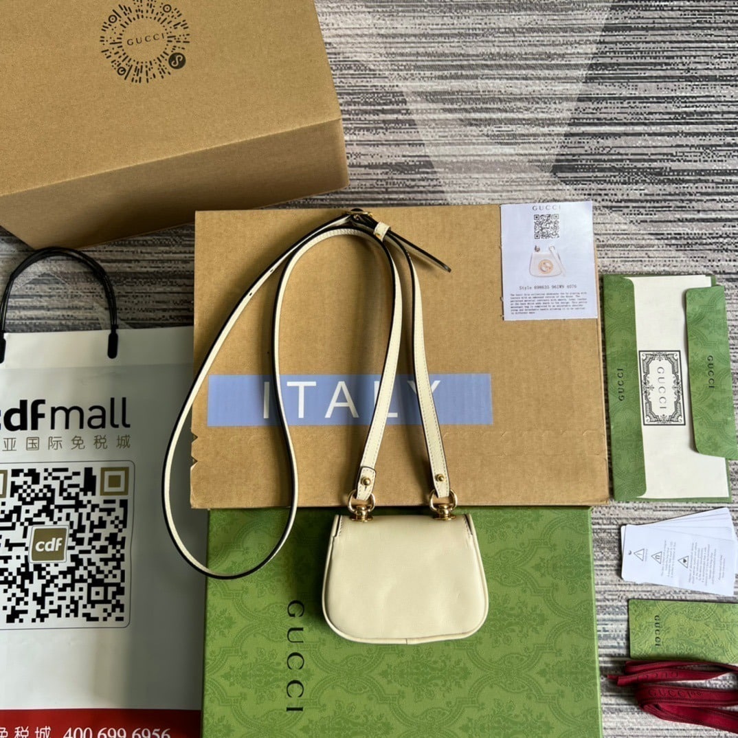 1:1 Replica Gucci Blondie Card Case Wallet White For Women, Women's Bags 4.5in/12cm GG 698635 UXX0G 9022 - Image 5