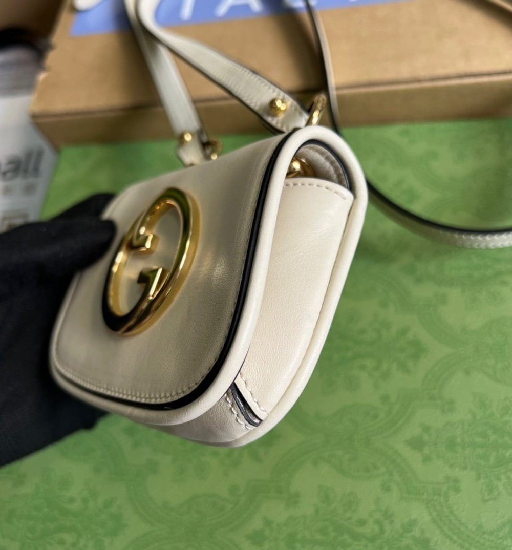 1:1 Replica Gucci Blondie Card Case Wallet White For Women, Women's Bags 4.5in/12cm GG 698635 UXX0G 9022