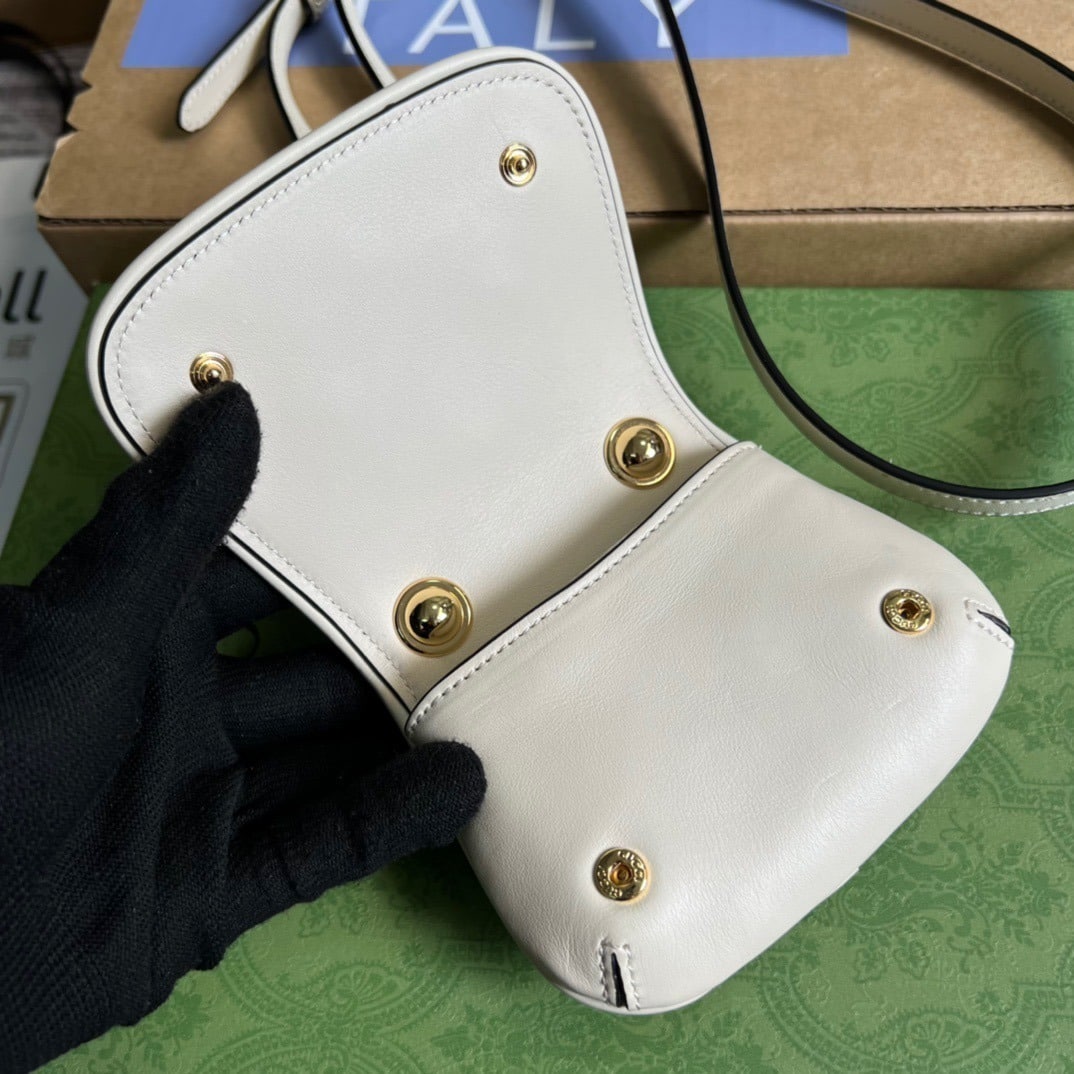 1:1 Replica Gucci Blondie Card Case Wallet White For Women, Women's Bags 4.5in/12cm GG 698635 UXX0G 9022 - Image 6