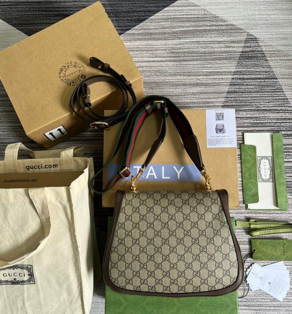 1:1 Replica Gucci Blondie Medium Shoulder Bag Beige For Women, Women's Bags 11.4in/29cm GG ‎699210 96IWG 8745