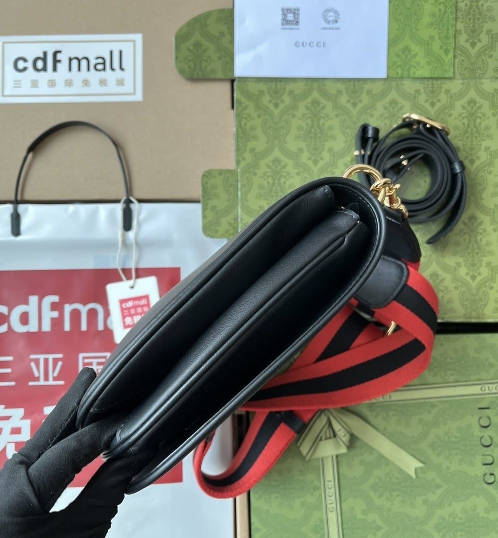 1:1 Replica Gucci Blondie Mini Bag Black For Women, Women's Bags 11.4in/29cm GG