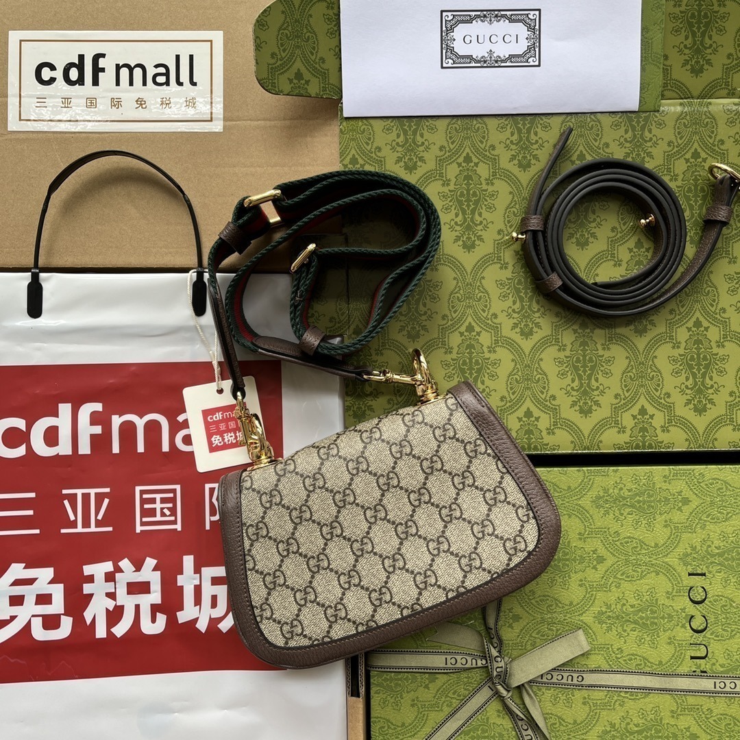 1:1 Replica Gucci Blondie Mini Bag Brown And Beige For Women, Women's Bags 8.7in/22cm GG - Image 3