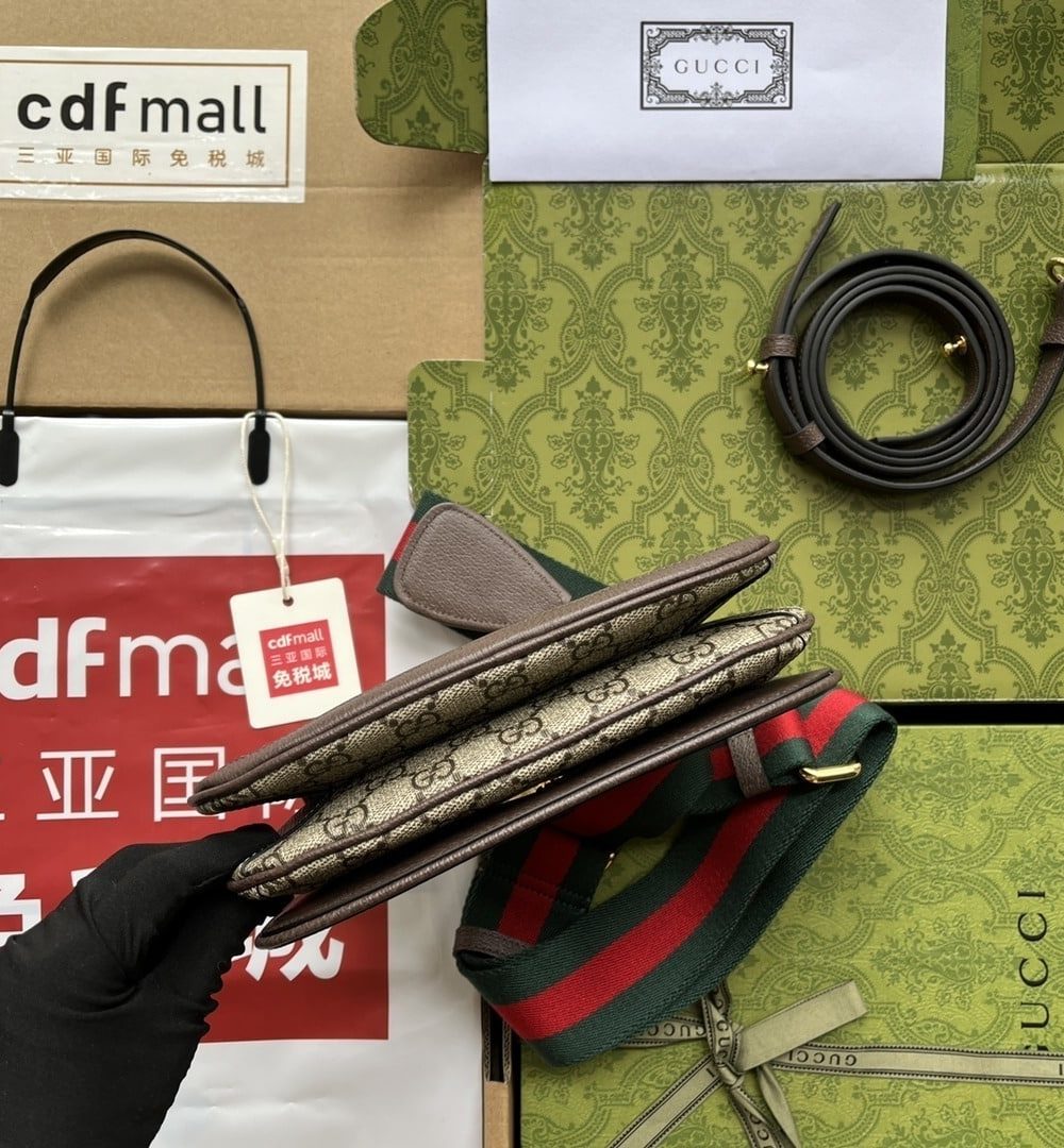 1:1 Replica Gucci Blondie Mini Bag Brown And Beige For Women, Women's Bags 8.7in/22cm GG