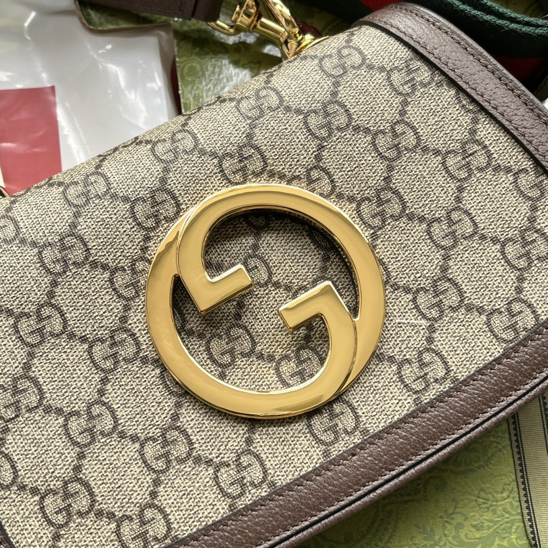 1:1 Replica Gucci Blondie Mini Bag Brown And Beige For Women, Women's Bags 8.7in/22cm GG - Image 7