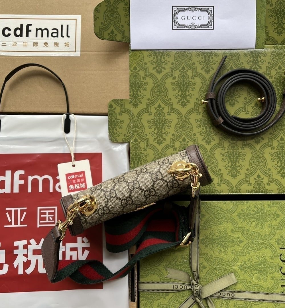 1:1 Replica Gucci Blondie Mini Bag Brown And Beige For Women, Women's Bags 8.7in/22cm GG