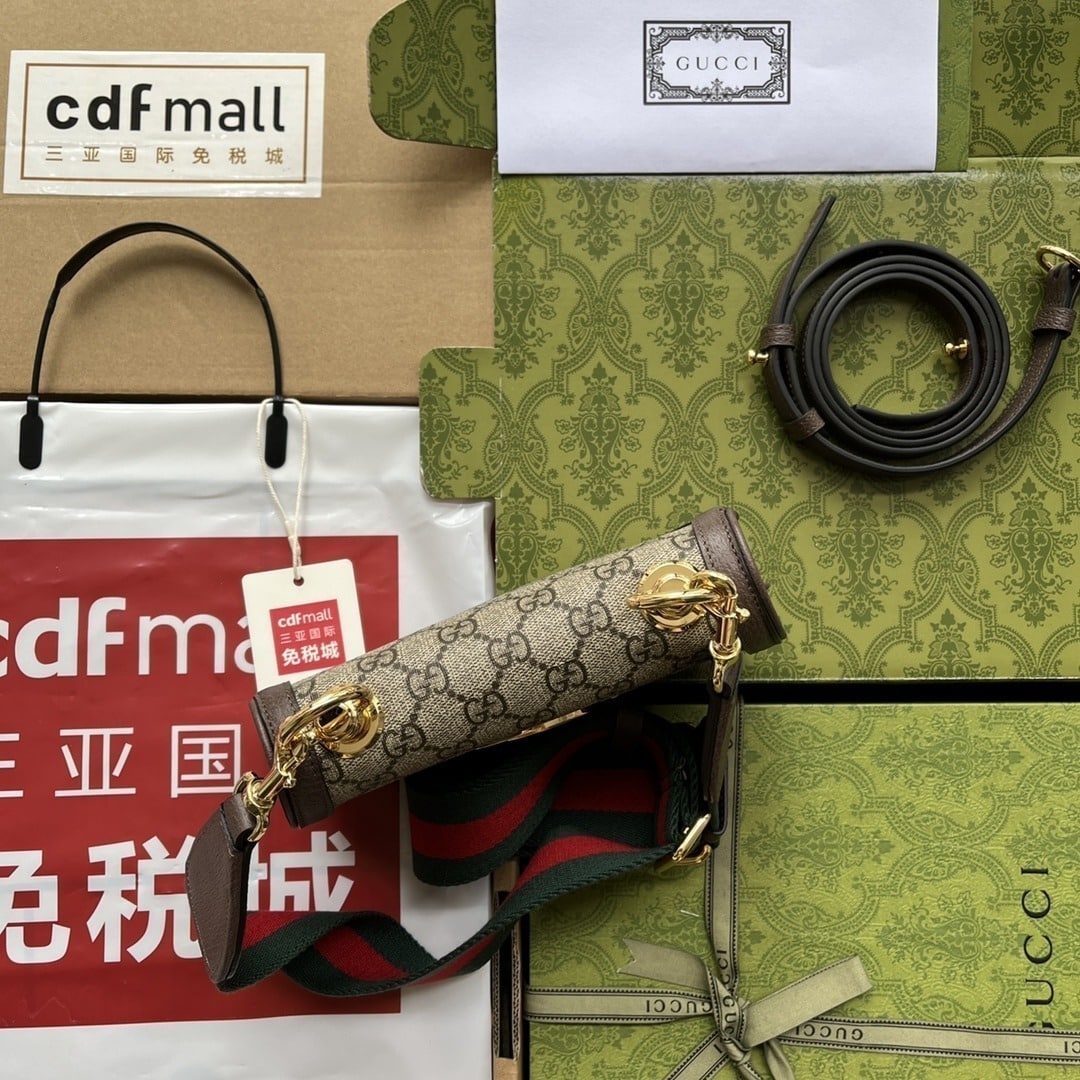 1:1 Replica Gucci Blondie Mini Bag Brown And Beige For Women, Women's Bags 8.7in/22cm GG - Image 6