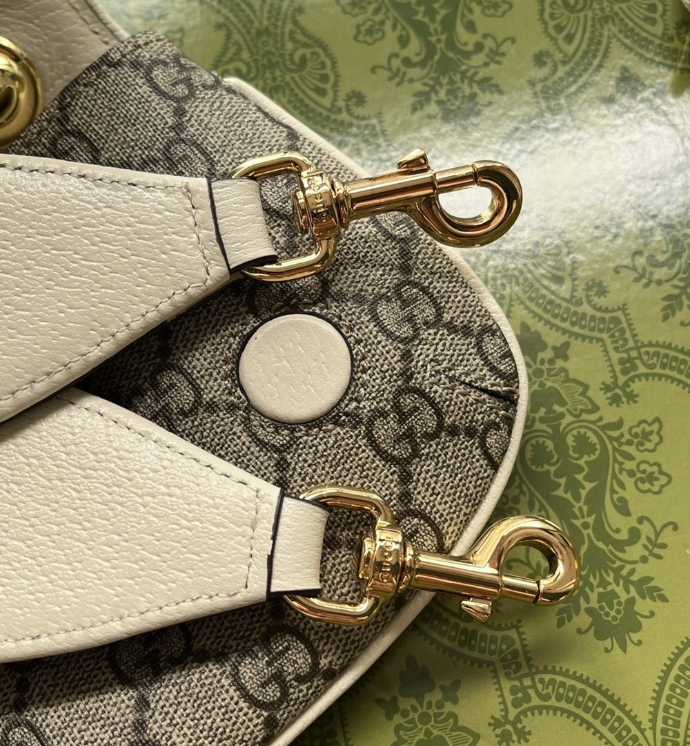 1:1 Replica Gucci Blondie Mini Bag Brown And White For Women, Women's Bags 8.7in/22cm GG