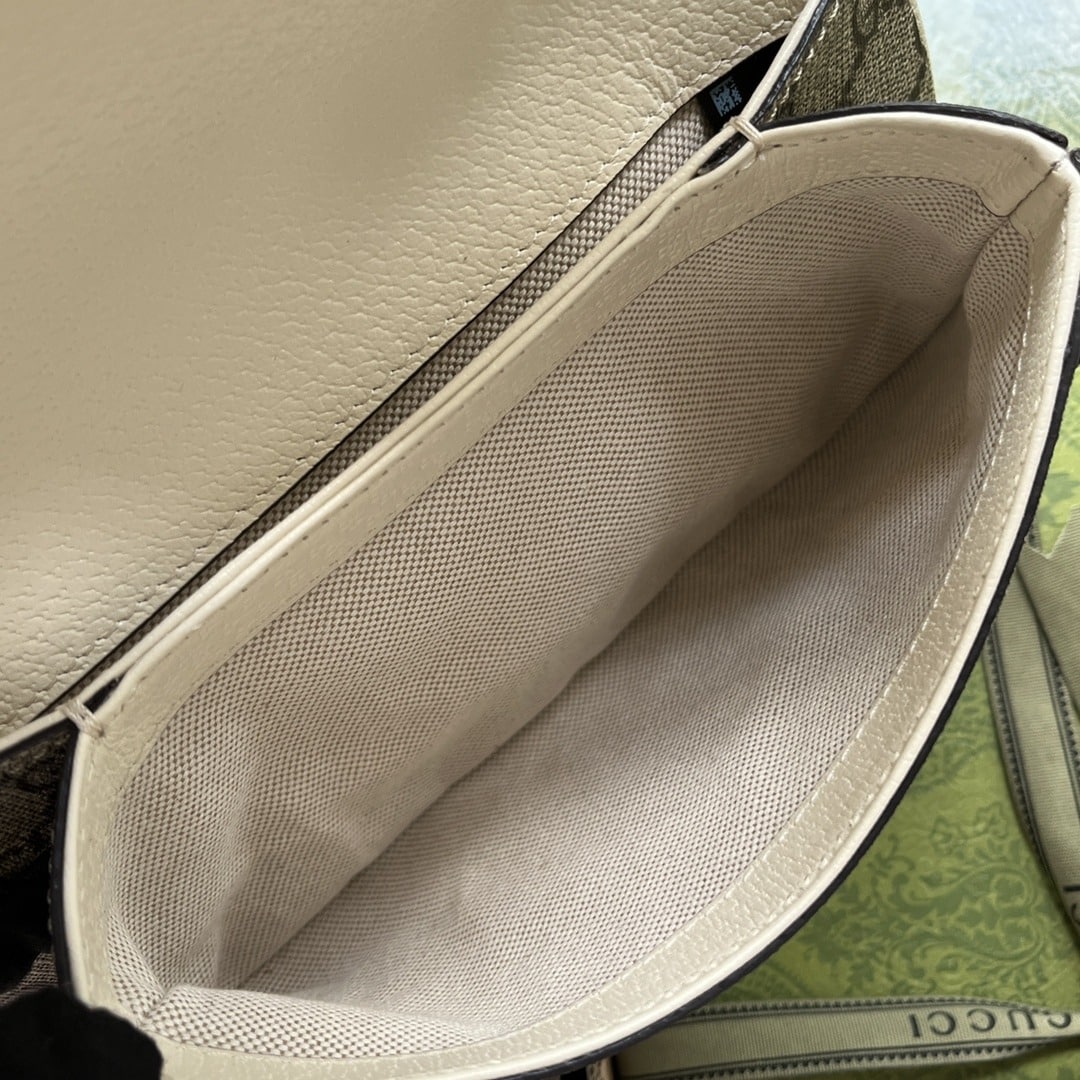 1:1 Replica Gucci Blondie Mini Bag Brown And White For Women, Women's Bags 8.7in/22cm GG - Image 7