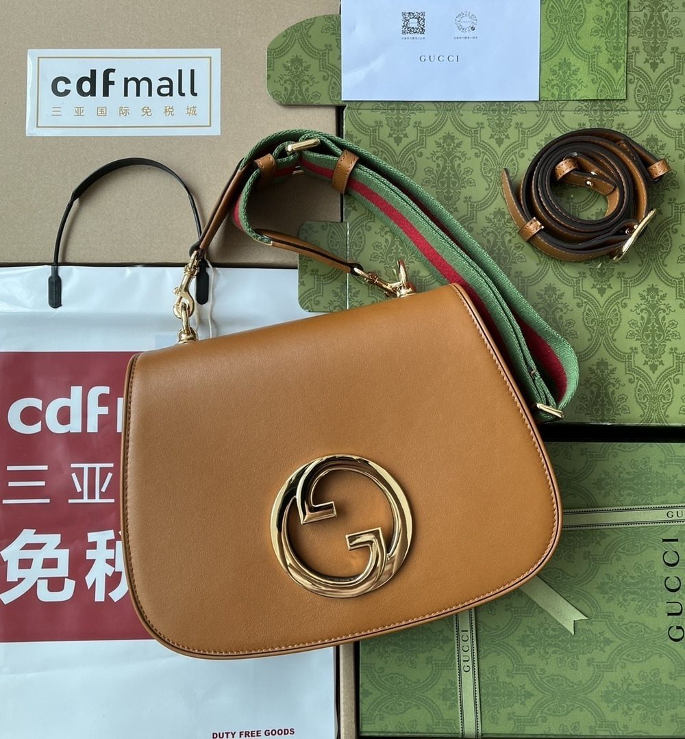 1:1 Replica Gucci Blondie Mini Bag Brown For Women, Women's Bags 11.4in/29cm GG