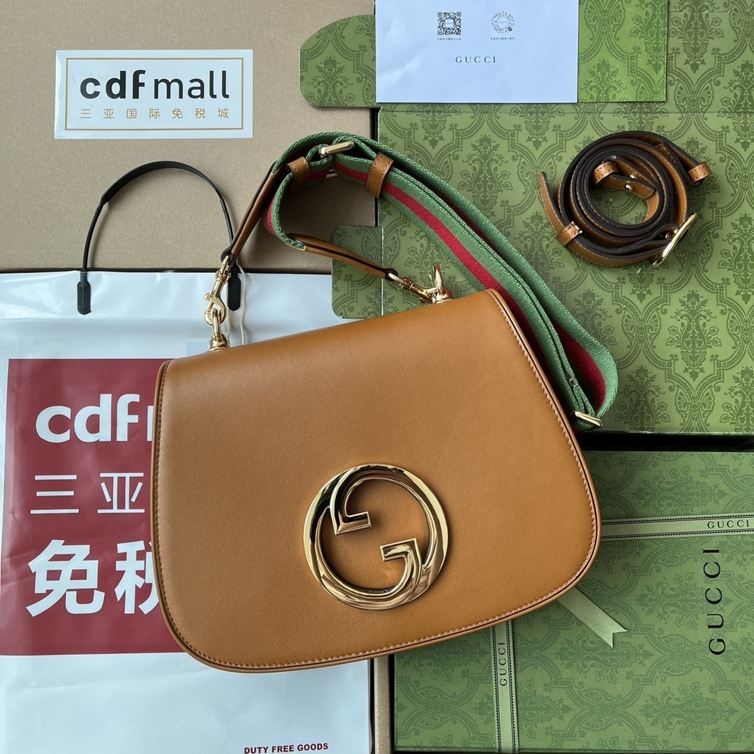 1:1 Replica Gucci Blondie Mini Bag Brown For Women, Women's Bags 11.4in/29cm GG