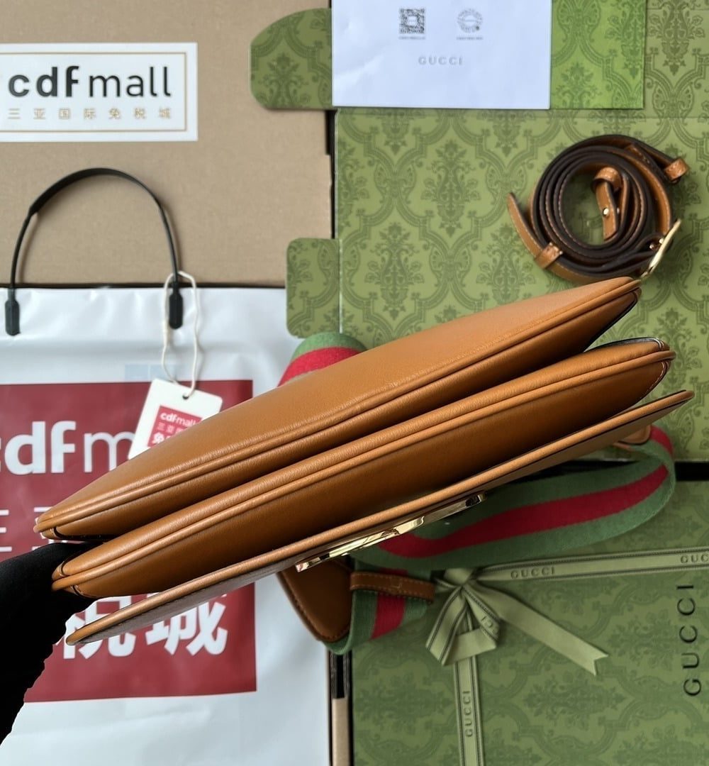 1:1 Replica Gucci Blondie Mini Bag Brown For Women, Women's Bags 11.4in/29cm GG