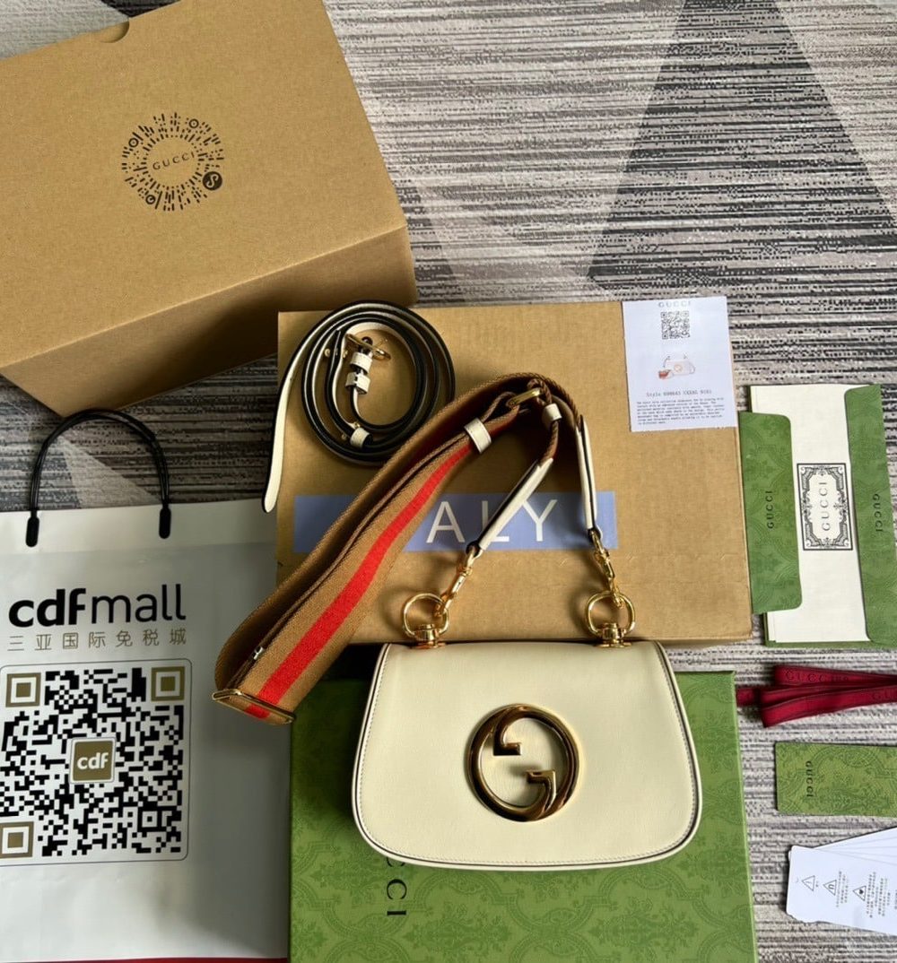 1:1 Replica Gucci Blondie Mini Bag White For Women, Women's Bags 8.7in/22cm GG‎ ‎698643 UXXAG 9161