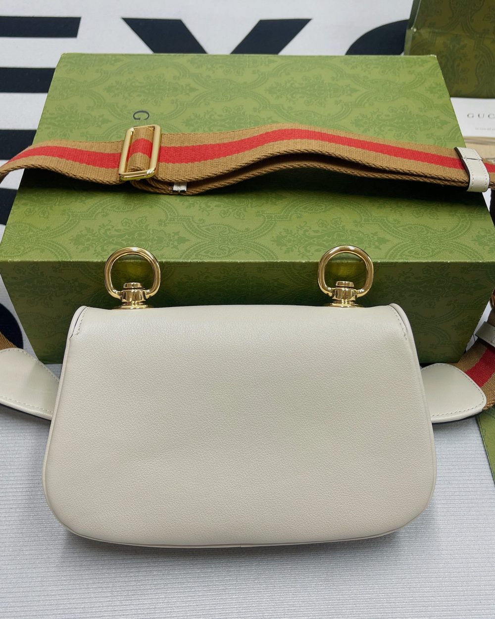 1:1 Replica Gucci Blondie Mini Bag White For Women, Women's Bags 8.7in/22cm GG‎ ‎698643 UXXAG 9161