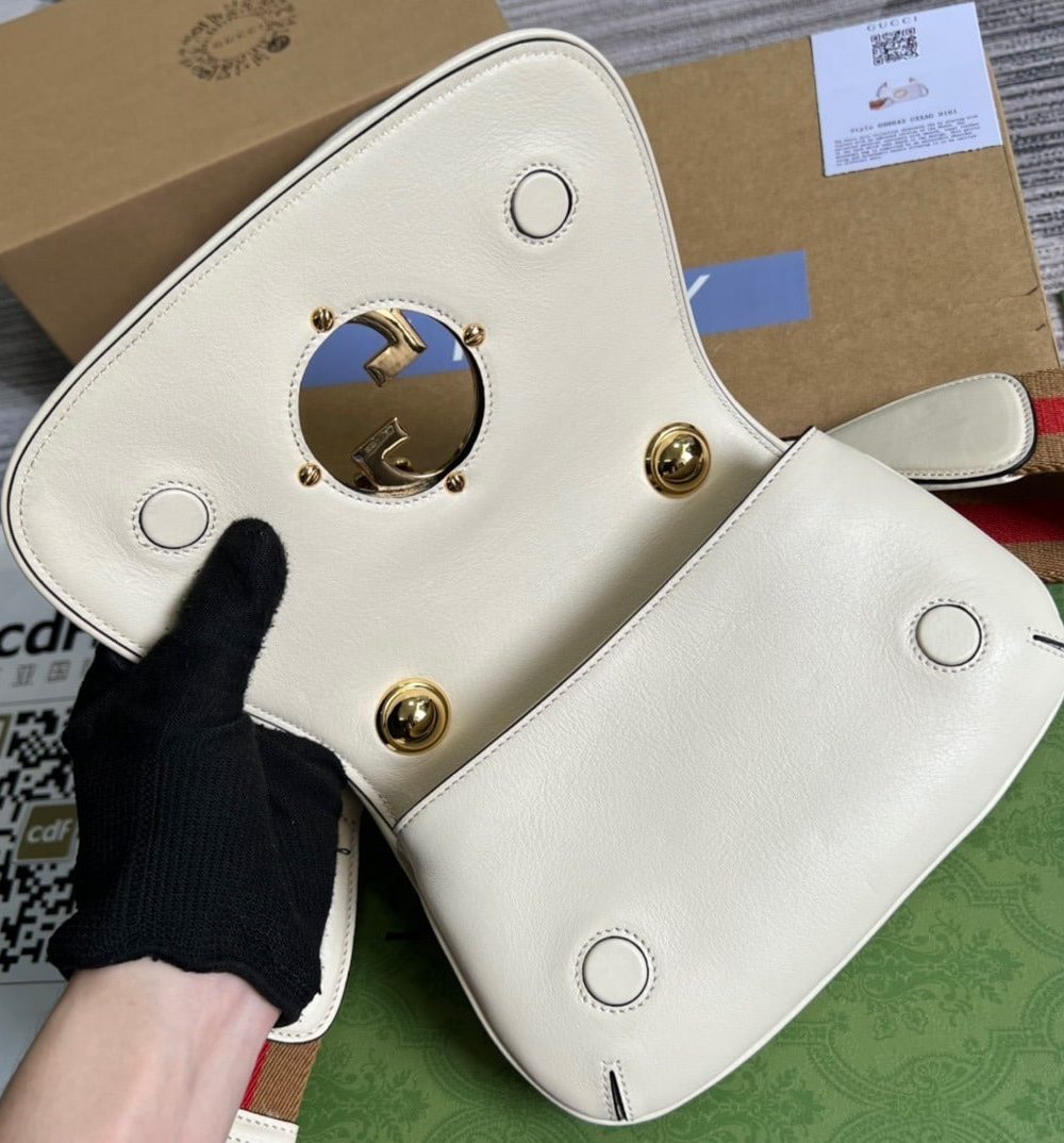 1:1 Replica Gucci Blondie Mini Bag White For Women, Women's Bags 8.7in/22cm GG‎ ‎698643 UXXAG 9161