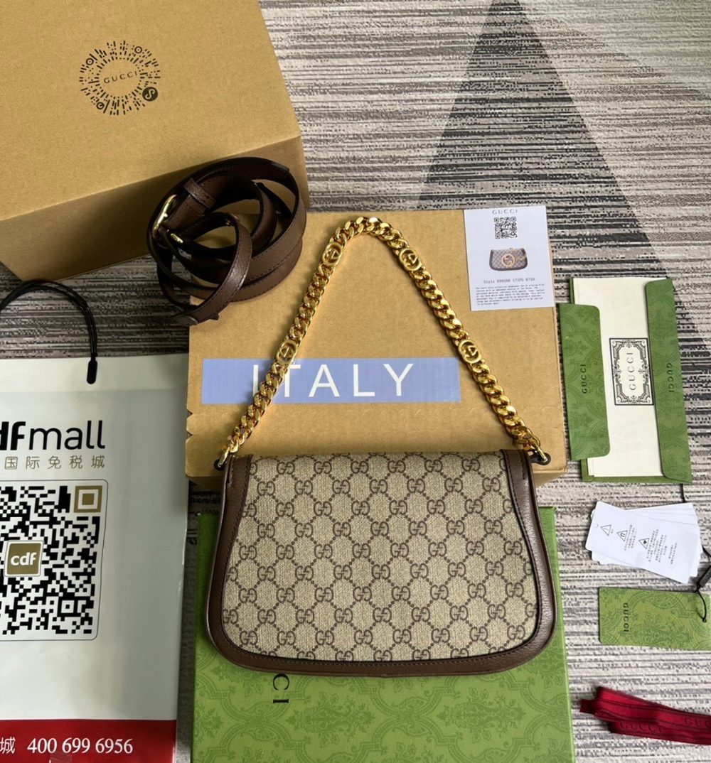 1:1 Replica Gucci Blondie Shoulder Bag Beige For Women, Women's Bags 11in/28cm GG 699268 K9GSG 8358