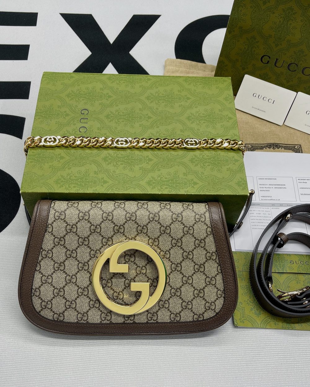 1:1 Replica Gucci Blondie Shoulder Bag Beige For Women, Women's Bags 11in/28cm GG 699268 K9GSG 8358