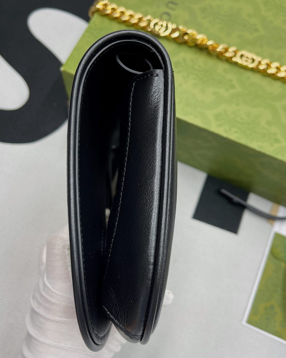 1:1 Replica Gucci Blondie Shoulder Bag Black For Women, Women's Bags 11in/28cm GG‎ 699268 UXX0G 1000