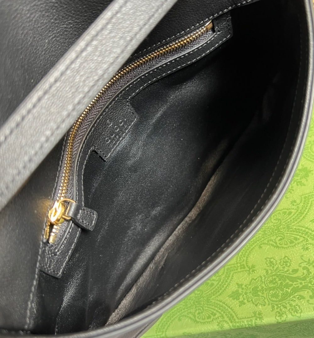1:1 Replica Gucci Blondie Shoulder Bag Black For Women, Women's Bags 11in/28cm GG‎ 699268 UXX0G 1000