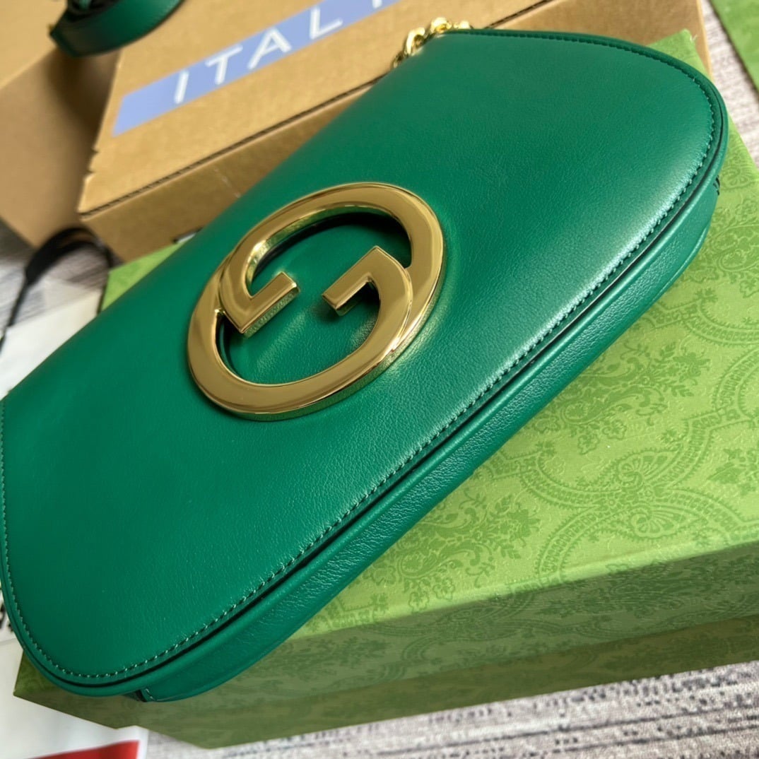 1:1 Replica Gucci Blondie Shoulder Bag Green For Women, Women's Bags 11in/28cm GG - Image 3
