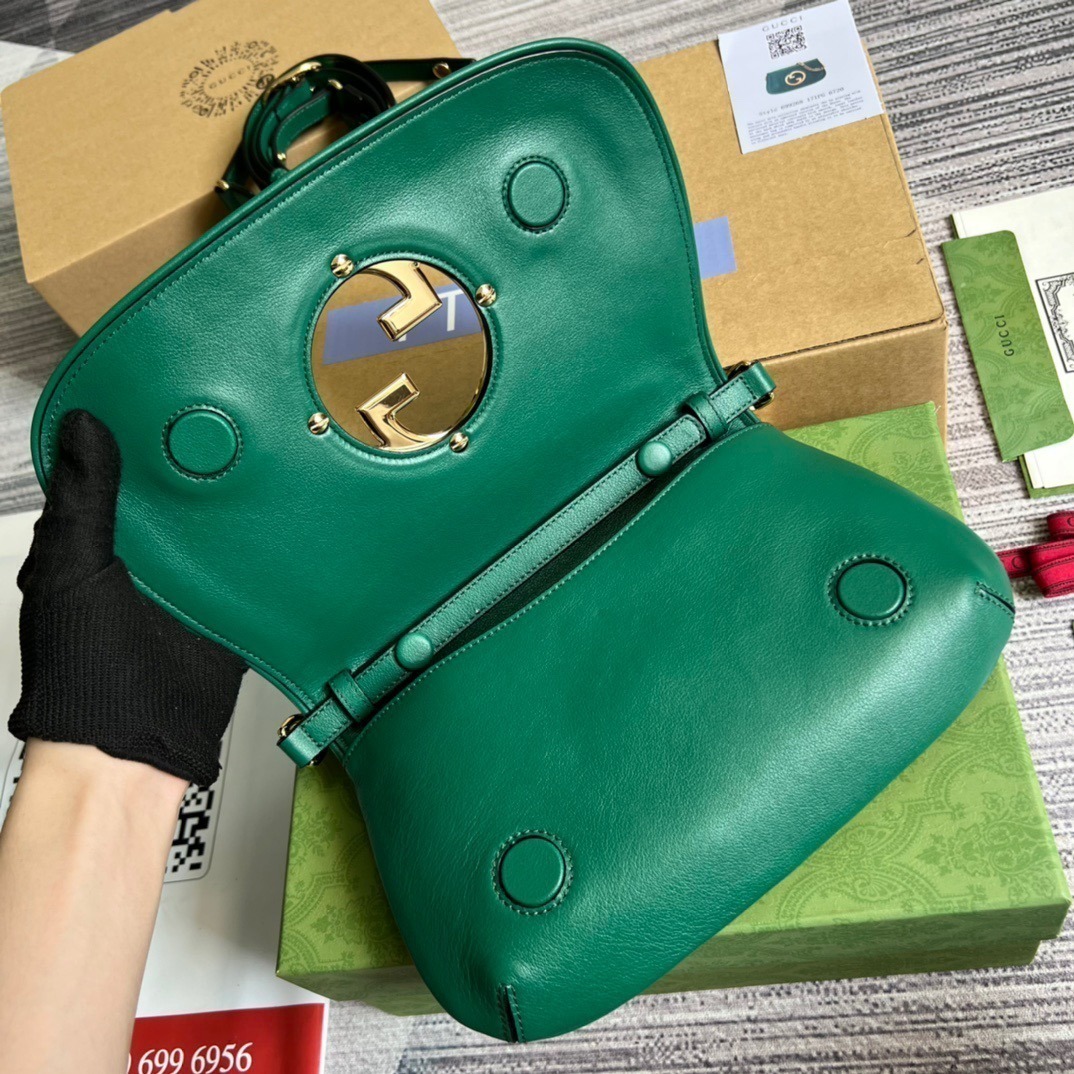 1:1 Replica Gucci Blondie Shoulder Bag Green For Women, Women's Bags 11in/28cm GG - Image 5