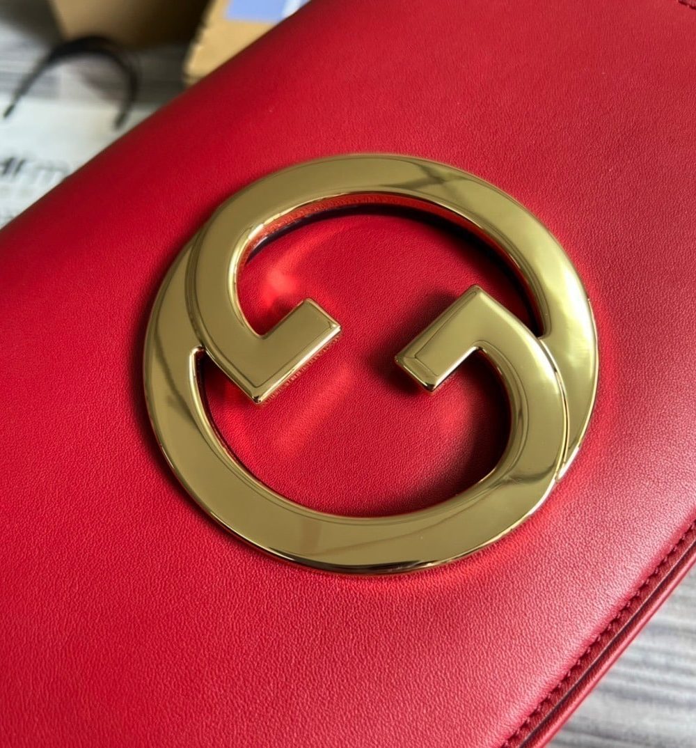 1:1 Replica Gucci Blondie Shoulder Bag Red For Women, Women's Bags 11in/28cm GG‎