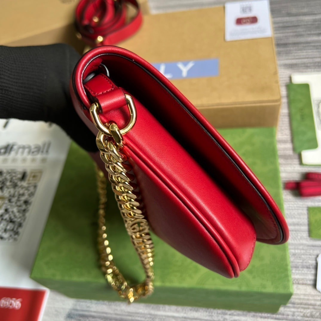 1:1 Replica Gucci Blondie Shoulder Bag Red For Women, Women's Bags 11in/28cm GG - Image 3