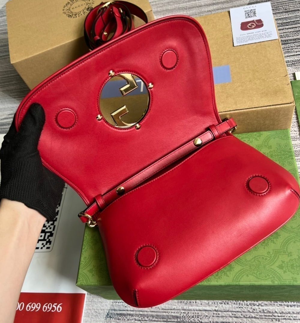1:1 Replica Gucci Blondie Shoulder Bag Red For Women, Women's Bags 11in/28cm GG‎