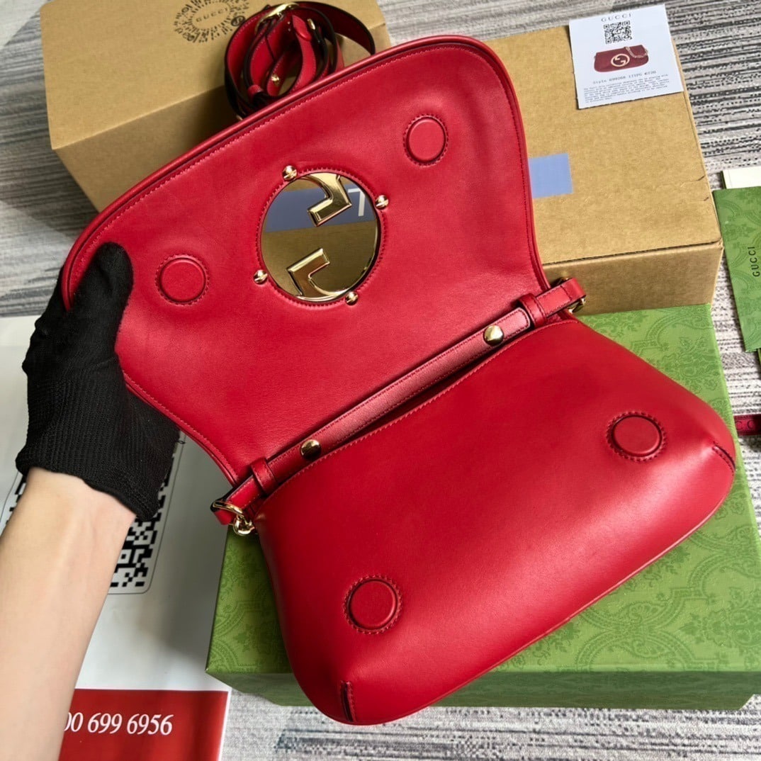 1:1 Replica Gucci Blondie Shoulder Bag Red For Women, Women's Bags 11in/28cm GG - Image 8