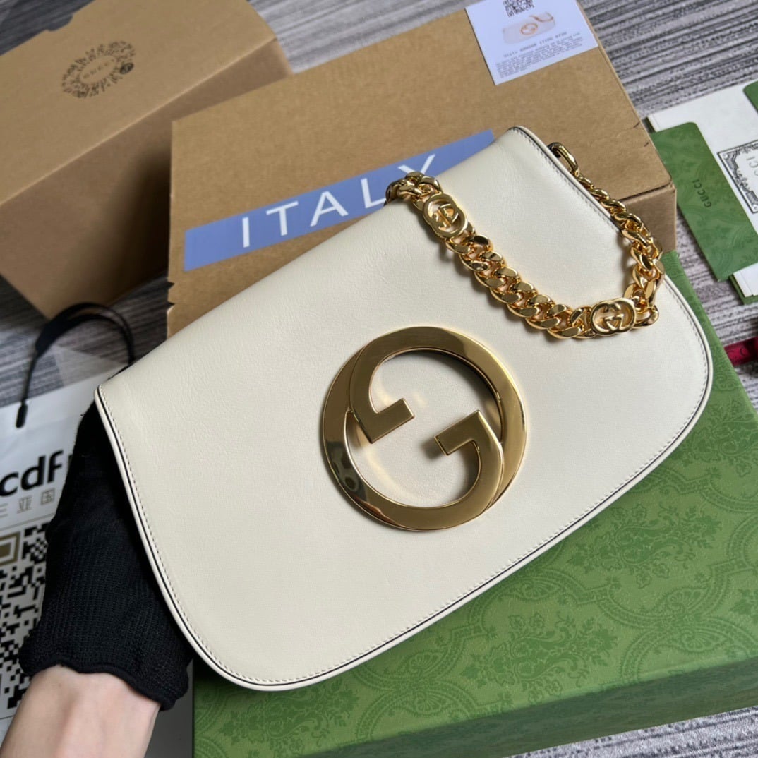 1:1 Replica Gucci Blondie Shoulder Bag White For Women, Women's Bags 11in/28cm GG 699268 UXX0G 9022 - Image 15